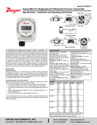 Thumbnail of document Manual - MSX PRO Magnesense Differential Pressure Transmitter
